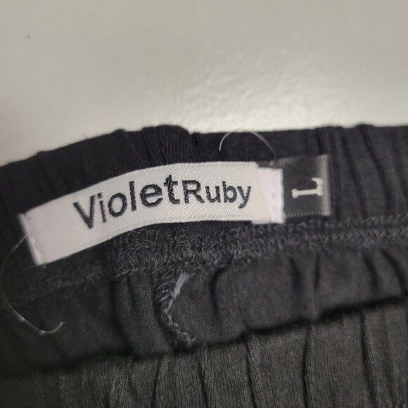 Black Leggings Comfy leggings with Lace Trim -Sizes  M L  XL - NEW - Picture 7 of 13